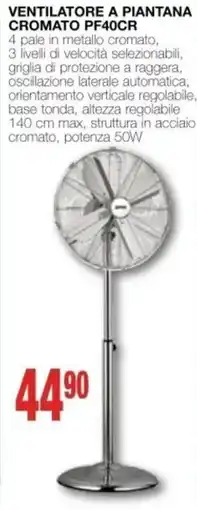 Mondo Brico Ventilatore a piante cromato PF40CR offerta