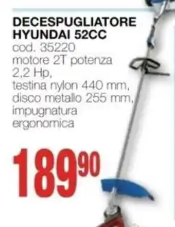Mondo Brico Decespugliatore Hyundai 52CC offerta