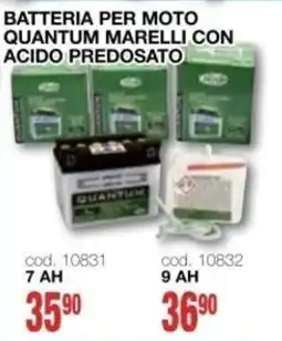 Mondo Brico BATTERIA PER MOTO QUANTUM MARELLI CON ACIDO PREDOSATO offerta