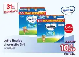 B di Bimbi Latte liquido di crescita Mellin offerta