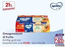 B di Bimbi Omogeneizzati di frutta Mellin offerta
