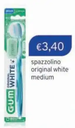 Sirene Blu GUM spazzolino original white medium offerta