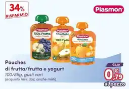 B di Bimbi Pouches di frutta/frutta e yogurt offerta