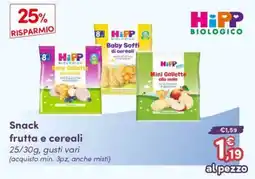 B di Bimbi HiPP Snack frutta e cereali offerta