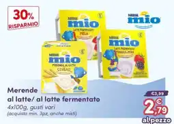 B di Bimbi Merende al latte/ al latte fermentato offerta