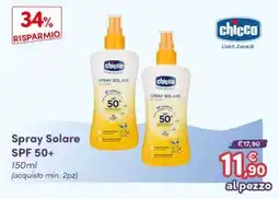 B di Bimbi Spray Solare SPF 50+ chicco offerta