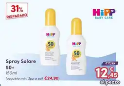 B di Bimbi HiPP BABY CARE Spray Solare 50+ offerta