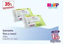 B di Bimbi Salviette Viso e mani HiPP BABY CARE offerta