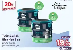 B di Bimbi Twist&Click Ricarica 3pz pack green offerta