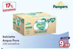 B di Bimbi Salviette Acqua Pura Pampers offerta