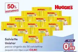 B di Bimbi Salviette Unistar HUGGIES offerta