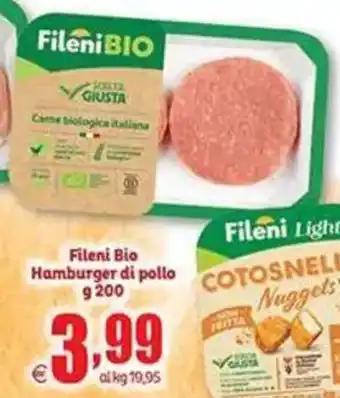 Elite Fileni Bio Hamburger di pollo offerta