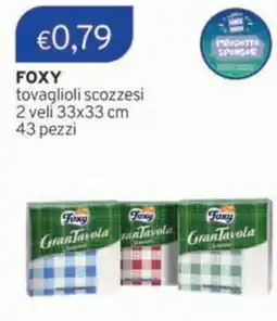 Sirene Blu FOXY tovaglioli scozzesi offerta