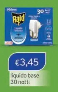 Sirene Blu Raid liquido base offerta