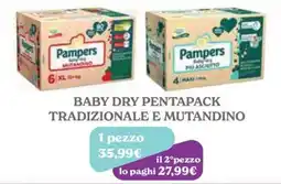 Iperbimbo Pampers Baby Dry pentapack tradizionale e mutandino offerta