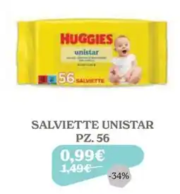 Iperbimbo HUGGIES unistar SALVIETTE offerta