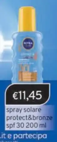 Sirene Blu NIVEA spray solare protect&bronze offerta