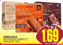 Vicino a te supermercati Cerealitalia Multicereali Barrette offerta