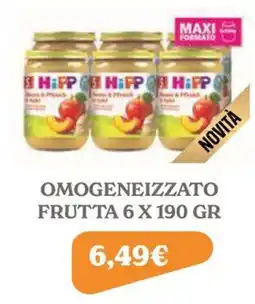 Iperbimbo HiPP OMOGENEIZZATO FRUTTA offerta