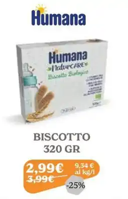 Iperbimbo Humana NaturCare Biscotto Biologico offerta