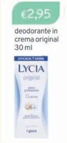 Sirene Blu deodorante in crema original Lycia offerta