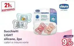B di Bimbi Succhietti LIGHT silicone chicco offerta