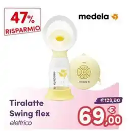 B di Bimbi medela Tiralatte Swing flex elettrico offerta