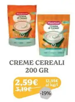 Iperbimbo Plasmon Creme di Cereali offerta