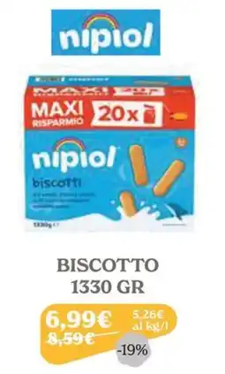 Iperbimbo nipiol biscotti offerta