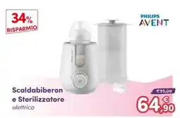 B di Bimbi Philips Avent Scaldabiberon e Sterilizzatore elettrico offerta