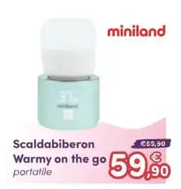 B di Bimbi Scaldabiberon Warmy on the go portatile miniland offerta