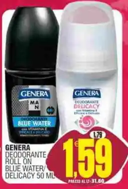 Vicino a te supermercati Genera deodorante roll on blue water/delicacy offerta