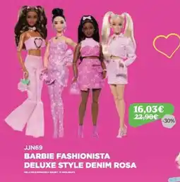 Iperbimbo BARBIE FASHIONISTA DELUXE STYLE DENIM ROSA offerta