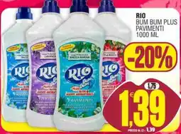 Vicino a te supermercati RIO BUM BUM PLUS PAVIMENTI offerta