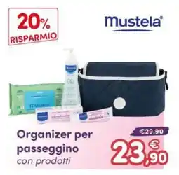 B di Bimbi Organizer per passeggino con prodotti Mustela offerta