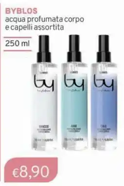 Sirene Blu BYBLOS acqua profumata corpo e capelli assortita offerta
