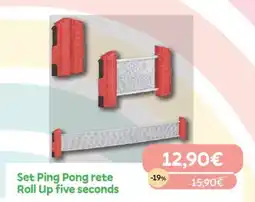 Iperbimbo Set Ping Pong rete Roll Up five seconds offerta