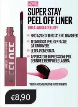 Sirene Blu Super stay peel off liner offerta