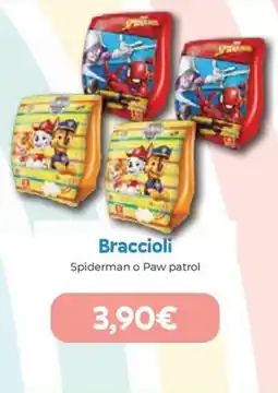 Iperbimbo Braccioli Spiderman o Paw patrol offerta