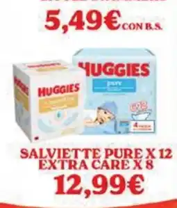 Iperbimbo HUGGIES SALVETTE PURE offerta