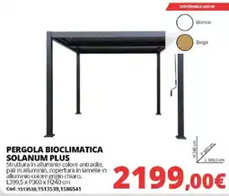 Brico Io PERGOLA BIOCLIMATICA SOLANUM PLUS offerta