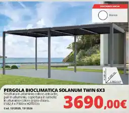 Brico Io PERGOLA BIOCLIMATICA SOLANUM TWIN 6X3 offerta