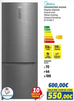 Orizzonte FRIGORIFERO 164345 Midea offerta