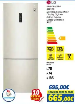 Orizzonte FRIGORIFERO LG 512928 offerta