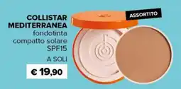 Il Tulipano Collistar Mediterranea fondotinta compatto solare SPF15 offerta