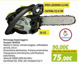 Orizzonte Motosega Superleggera Scoppio offerta