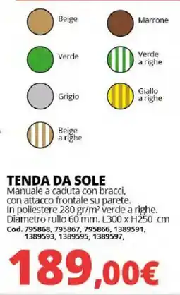 Brico Io TENDA DA SOLE offerta
