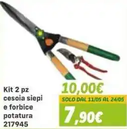 Orizzonte Kit 2 pz cesoia siepi e forbice potatura offerta