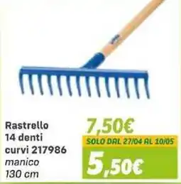 Orizzonte Rastrello 14 denti curvi offerta
