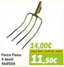 Orizzonte Forca Fieno 4 denti offerta